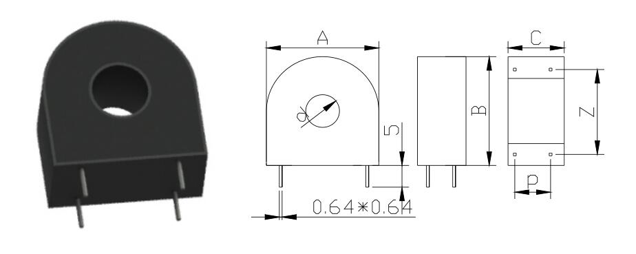 Type A: Dual pins, usually smaller in size and smaller in current range, usually using ultra-fine crystal cores with higher precision;  Type B: Four-pin parallel pins, usually the current is from large to small, usually using ultra-microcrystalline iron core, so the accuracy is higher；  Type C: Front and rear parallel pins, usually the current is from large to small, usually using ultra-microcrystalline iron core, so the accuracy is higher;  Class D: Three-pin, usually use silicon steel wound core, so the accuracy is not as good as the ultra-microcrystalline core, but the load capacity is strong.